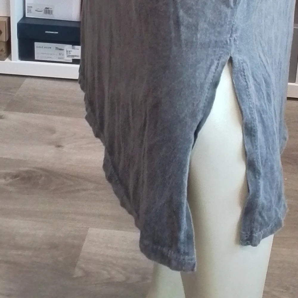 NEW Mineral Wash Gray Tank Sleeveless Shirt Dress - Picture 11 of 17